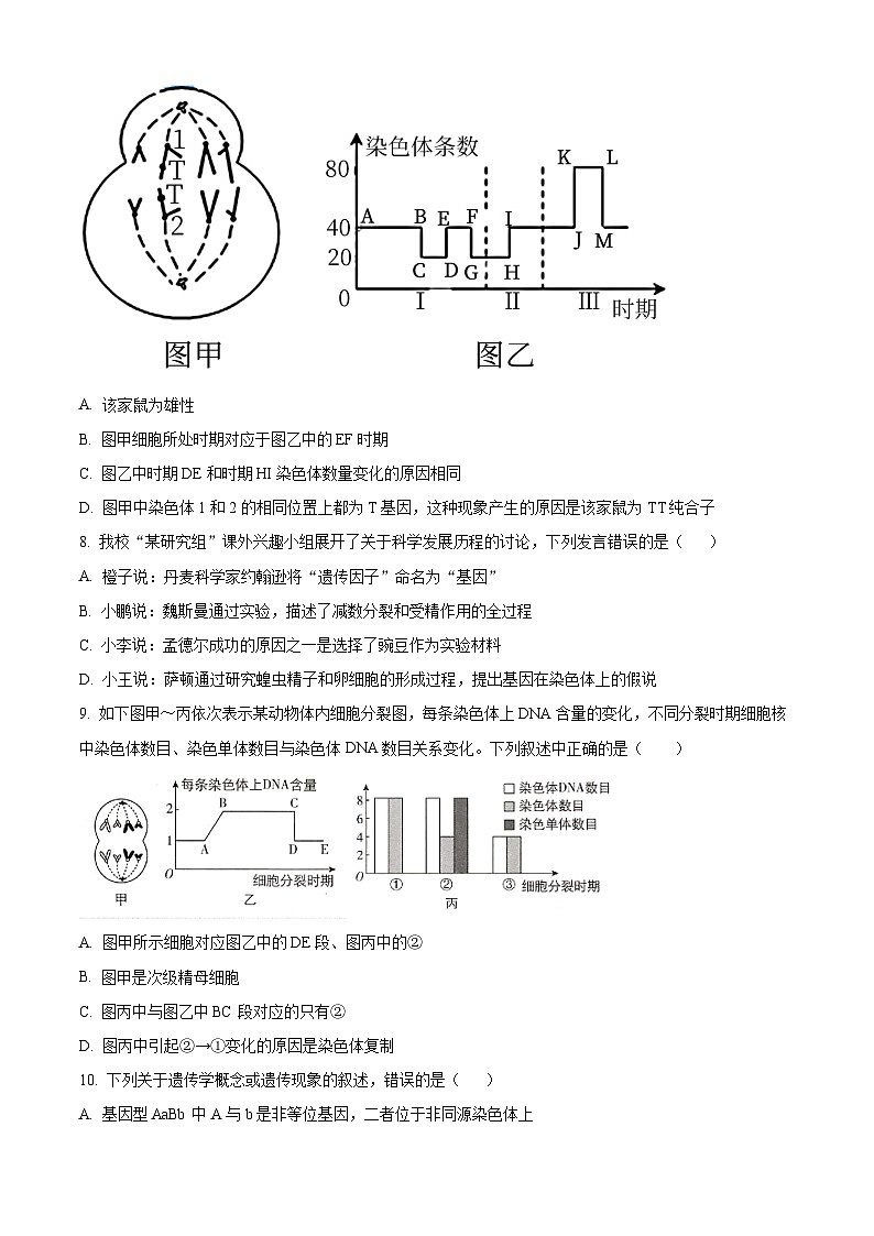 辽宁省锦州市北镇市高级中学2023-2024学年高一下学期4月月考生物试题（原卷版+解析版）03