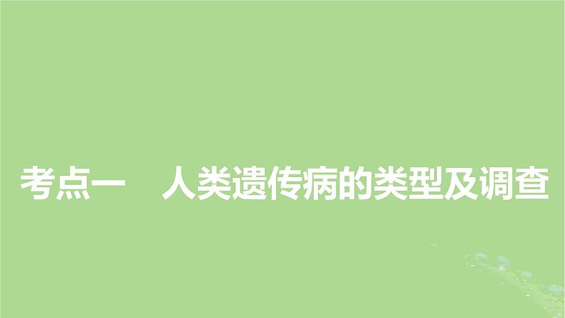 2025版高考生物一轮总复习必修2第5单元孟德尔定律和伴性遗传第4讲人类遗传病课件03