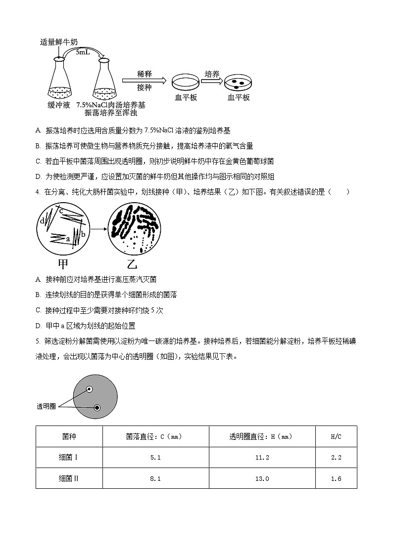 山东省淄博市沂源县第二中学2023-2024学年高二下学期4月月考生物试题（原卷版）第2页