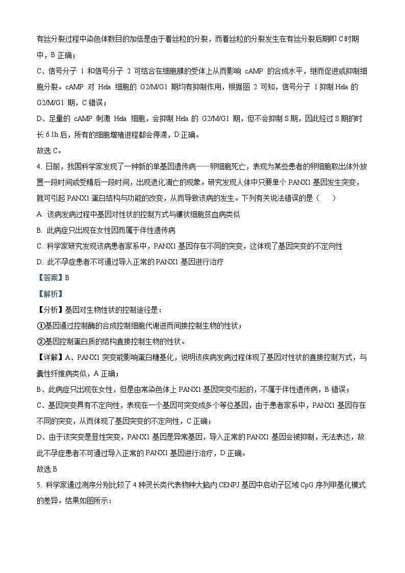 湖南省衡阳市第八中学2024届高三下学期适应性练习卷（二）生物试题（解析版）第3页