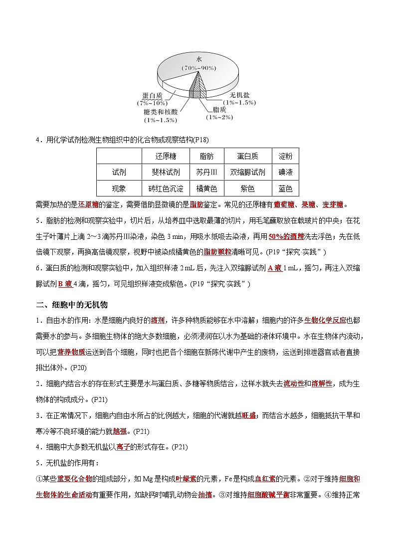 专题01 细胞的物质基础（解析版）第3页