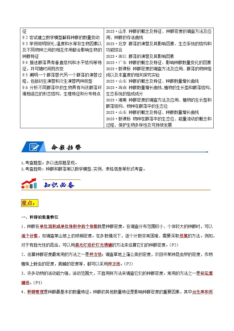 专题09 种群和群落（解析版）第2页