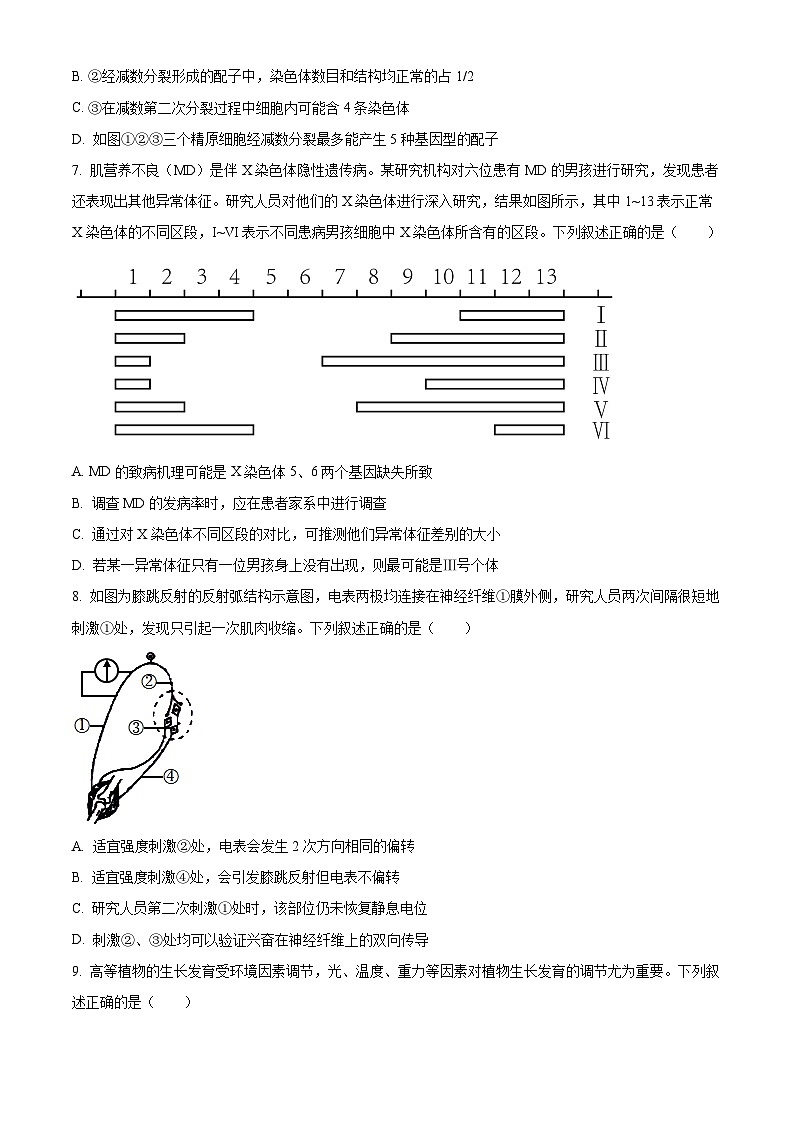安徽省池州市2024届高三下学期二模生物试题无答案第3页