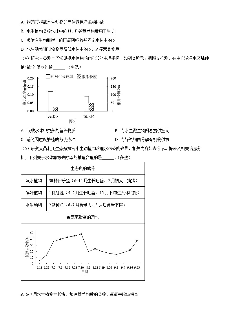 2024届上海市虹口区高三二模生物试题（原卷版+解析版）02