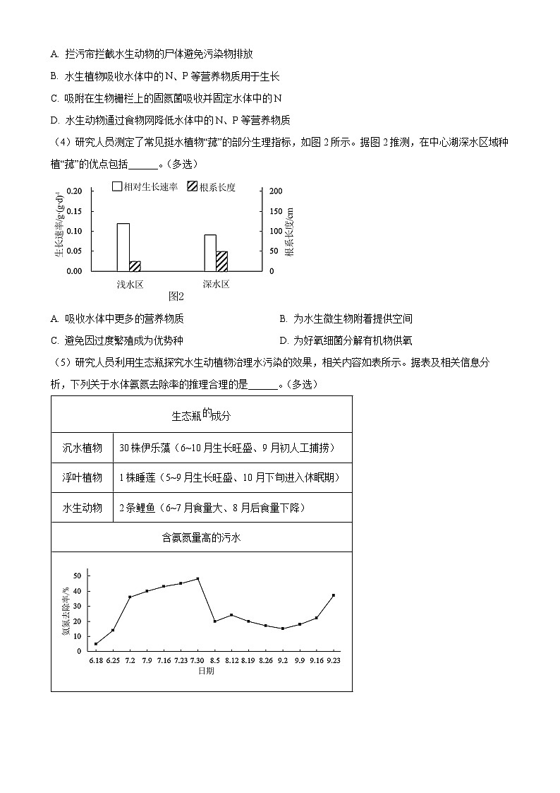 2024届上海市虹口区高三二模生物试题（原卷版+解析版）02