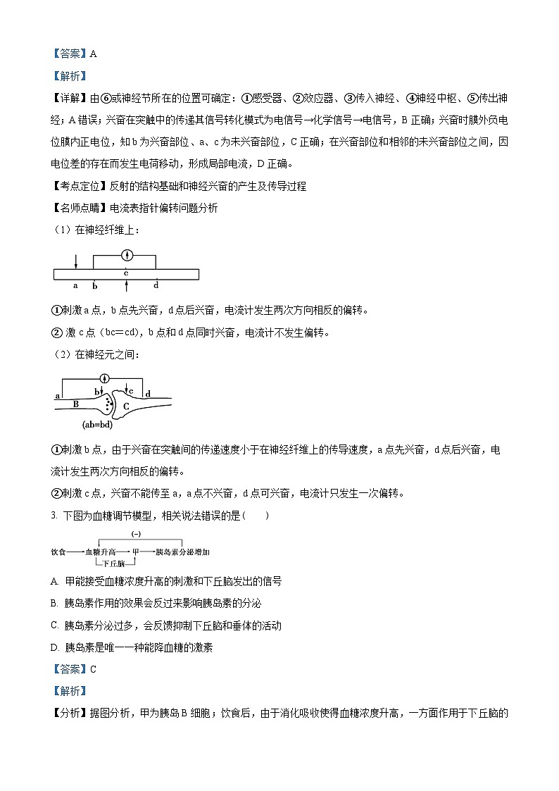 山西省大同市浑源七中2022-2023学年高二下学期第一次月考生物试题（原卷版+解析版）02