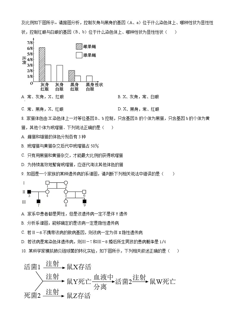 四川省眉山市仁寿县实验中学2023-2024学年高一下学期4月期中生物试题（原卷版）第3页