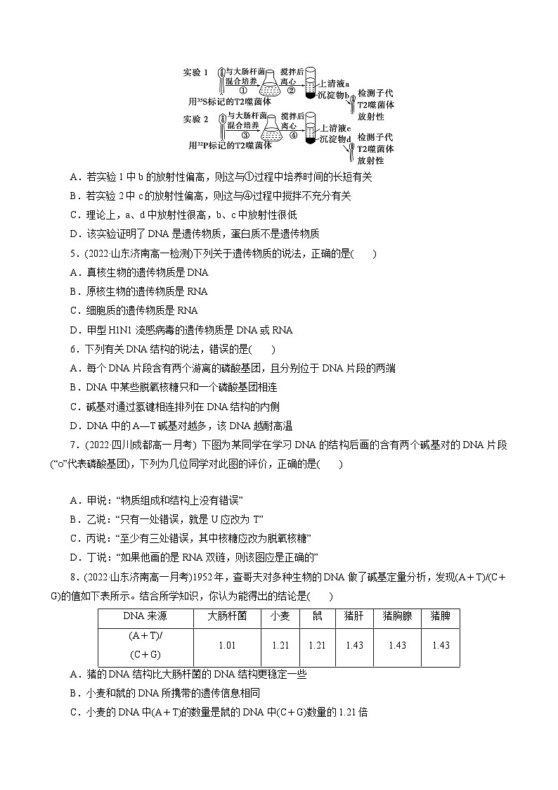 【期中复习】人教版2019必修2023-2024学年高一下册生物 第3章 基因的本质（考点专练）（原卷版）第2页