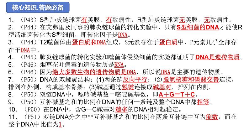 【期中复习】人教版2019必修2023-2024学年高一下册生物 第3章 基因的本质（考点复习）第4页