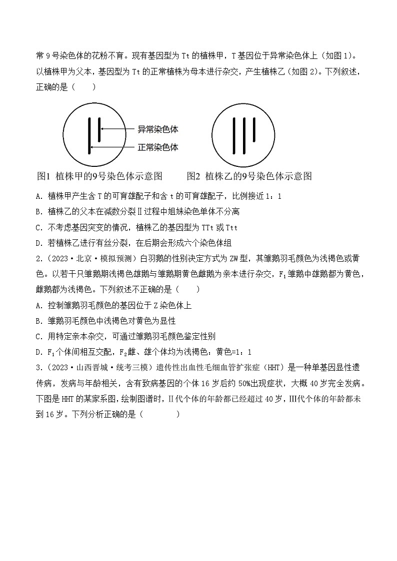专题06 基因的分离定律和自由组合定律（原卷版）第2页