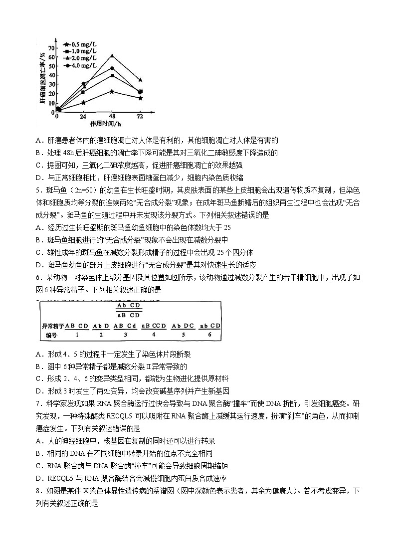 2024届黑龙江省部分学校高三模生物试题第2页