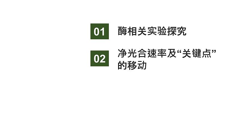 新教材2024届高考生物二轮复习2课时2酶相关实验探究净光合速率及“关键点”的移动课件02