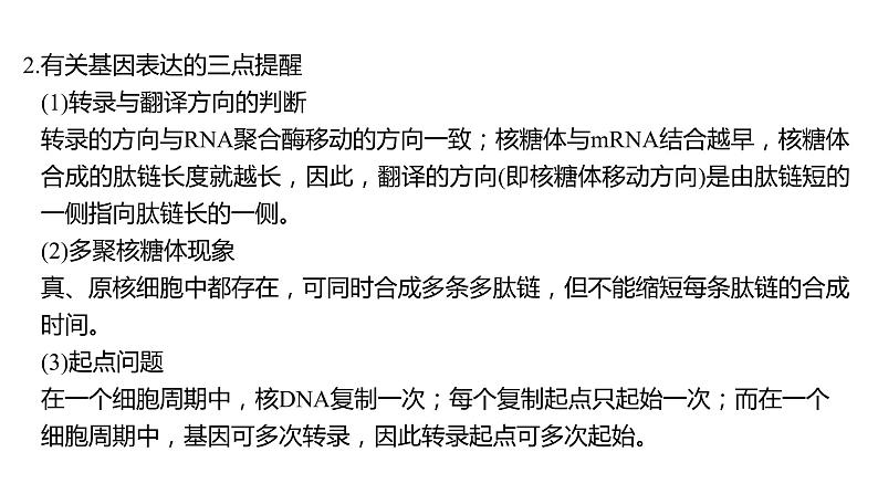 新教材2024届高考生物二轮复习5课时3基因表达与表观遗传基因频率育种课件第5页