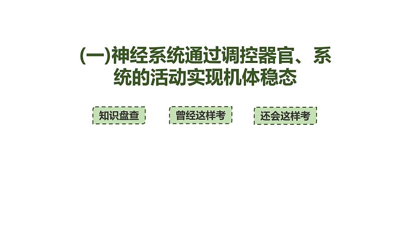 新教材2024届高考生物二轮复习6课时2神经调节与体液调节课件03