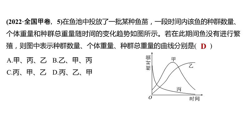 新教材2024届高考生物二轮复习7课时3种群数量增长模型能量流动模型碳达峰和碳中和课件第6页