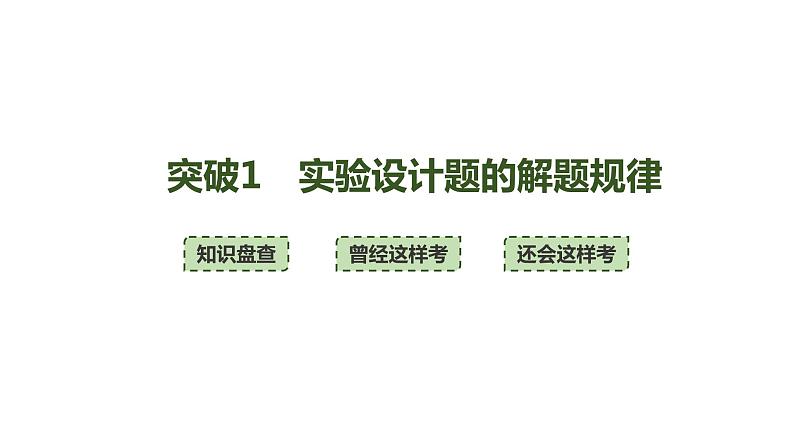 新教材2024届高考生物二轮复习9课时2突破实验设计大题，把握解题规律课件第3页