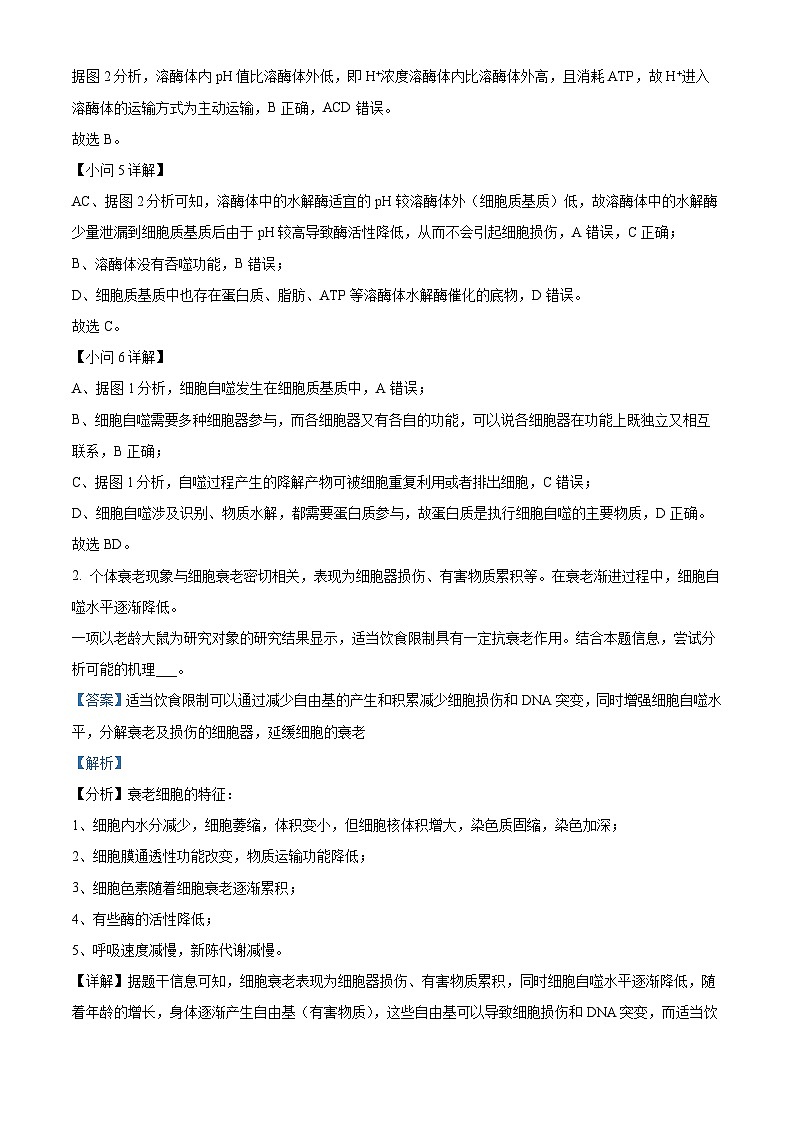 上海市闵行区2023-2024学年高二下学期4月期中生物试题（解析版）第3页