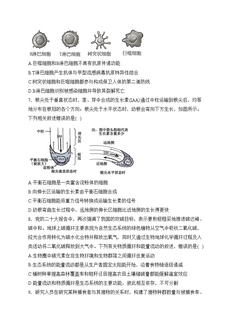 湖南省大联考2024届高三下学期3月模拟考试（模拟一）生物试卷(含答案)03