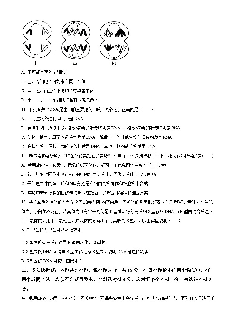 河南省南阳市2023-2024学年高一下学期期中考试生物试卷（原卷版+解析版）03