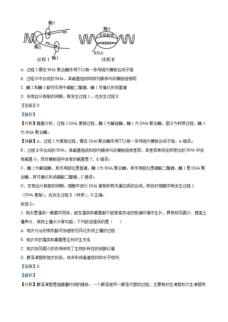 云南省曲靖市罗平县罗平第一中学2023-2024学年高三二模考试生物试题（原卷版+解析版）02