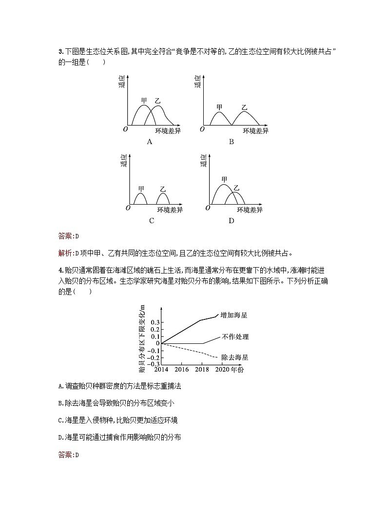 新教材高考生物复习综合检测A卷浙科版选择性必修2训练含答案第2页