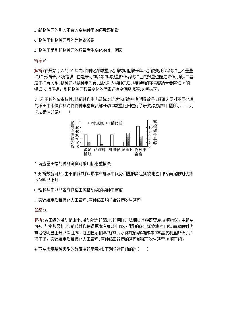 新教材高考生物复习综合检测B卷浙科版选择性必修2含答案第2页