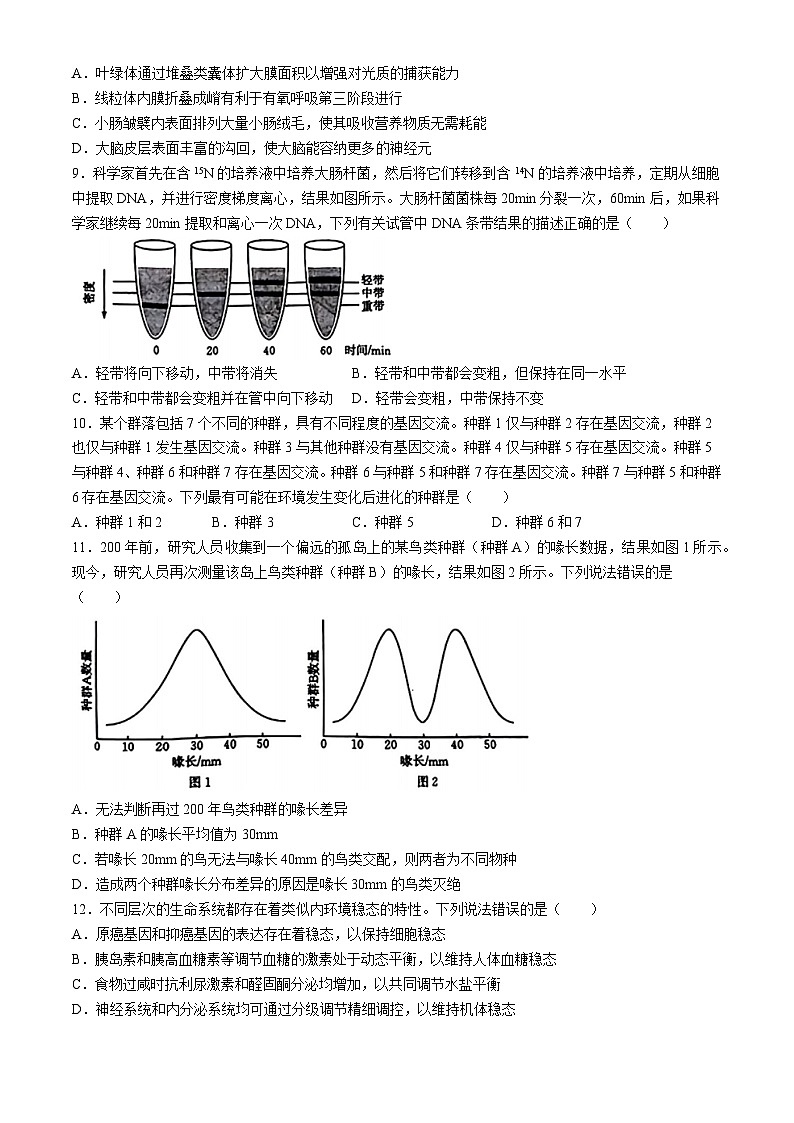 湖北省黄石市黄石港区第二中学2023-2024学年高三下学期三模考试生物试题第3页