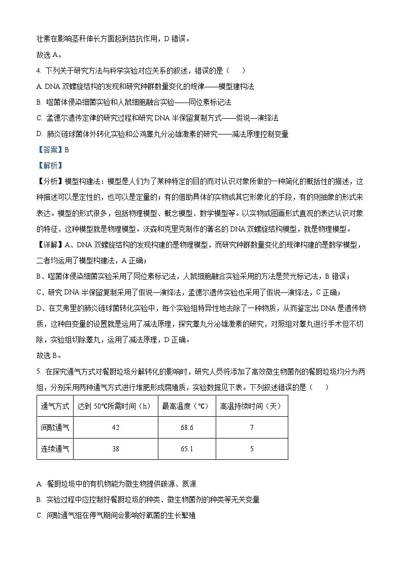 2024年广西高三三模考试生物试题（原卷版+解析版）03