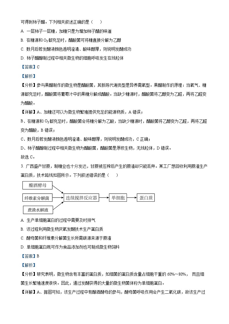 河南省郑州市多所中学2023-2024高二下学期期中考试生物试题（原卷版+解析版）02