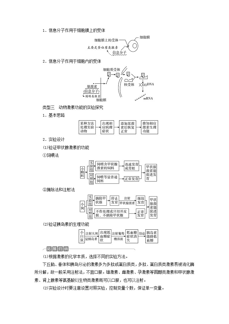 2025版高考生物一轮总复习教案选择性必修1微专题10生命活动调节方式的判断与分析02