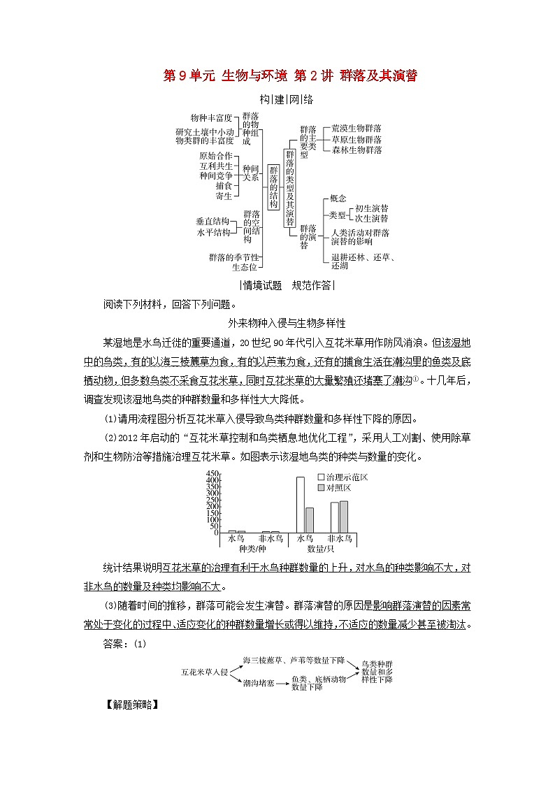 2025高考生物一轮复习素养提升练习选择性必修2第9单元生物与环境第2讲群落及其演替第1页