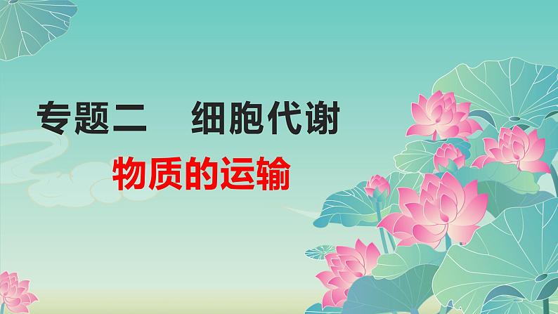 专题二 细胞代谢-2024年高考生物二轮复习热点专题专项突破课件PPT03