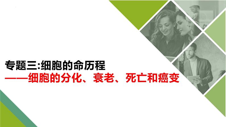 专题四 细胞的分化、衰老、死亡和癌变-2024年高考生物二轮复习热点专题专项突破课件PPT第3页