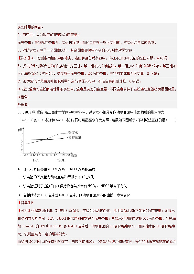 专题卷14 实验探究-【小题小卷】冲刺2023年高考生物小题限时集训（新高考专用）（解析版）第2页