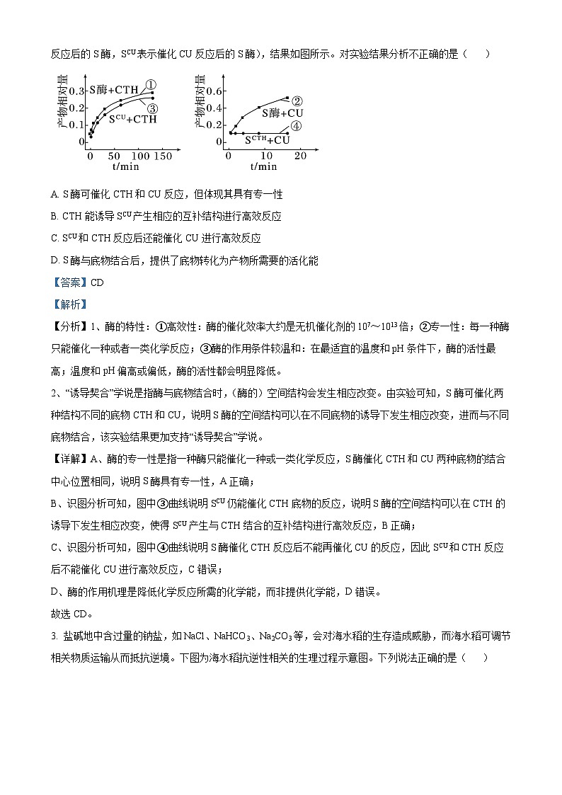 江西省五市九校协作体2024届高三下学期第二次联考生物试题（Word版附答案）02