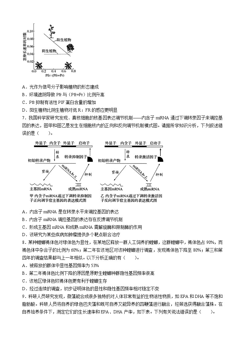 天津市八校2024届高三下学期4月二模联考试题生物含答案第3页