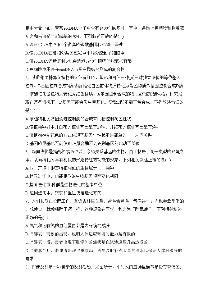 2024届高考生物挑战模拟卷 【山东卷】(含答案)02