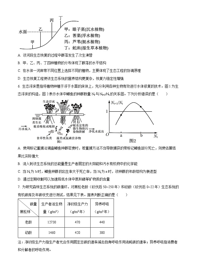 安徽省六安市金安区第一中学2023-2024学年高二下学期4月期中考试生物试题（原卷版+解析版）03