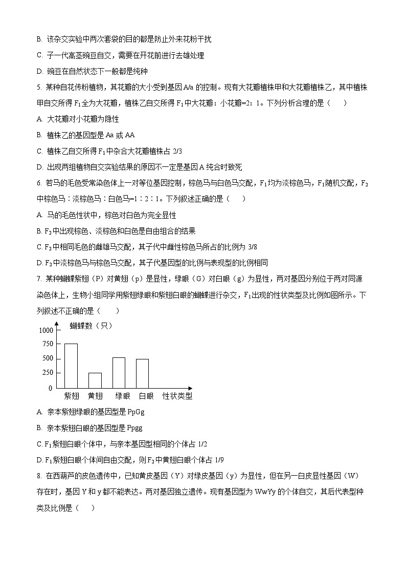 江西省宜春市丰城市东煌学校2023-2024学年高一下学期4月期中生物试题（原卷版+解析版）02