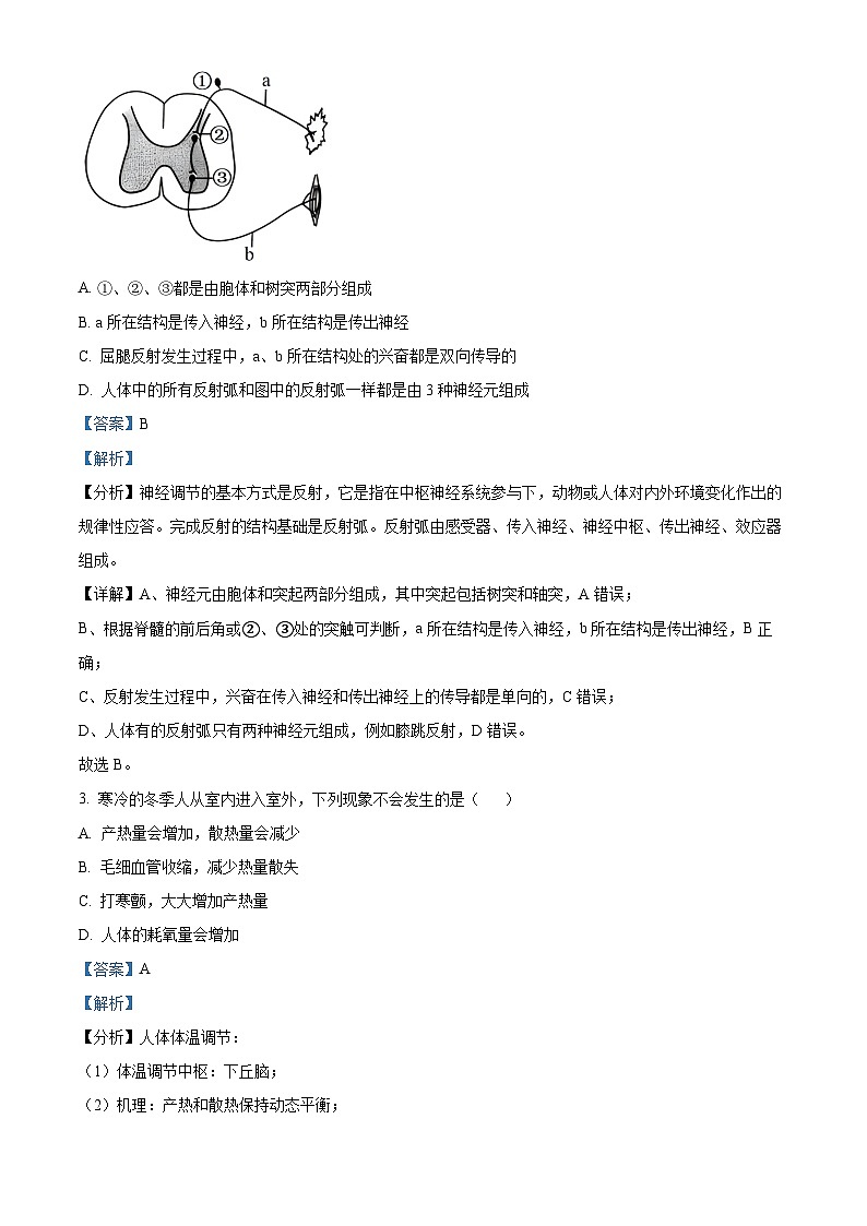 云南省昆明市师范大学附属中学2023-2024学年高二下学期3月月考生物试题 Word版含解析第2页