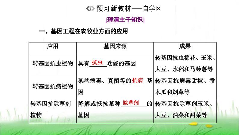 人教版高中生物选择性必修3第3章基因工程第3节基因工程的应用课件02