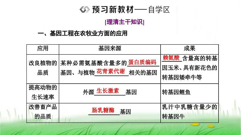 人教版高中生物选择性必修3第3章基因工程第3节基因工程的应用课件03