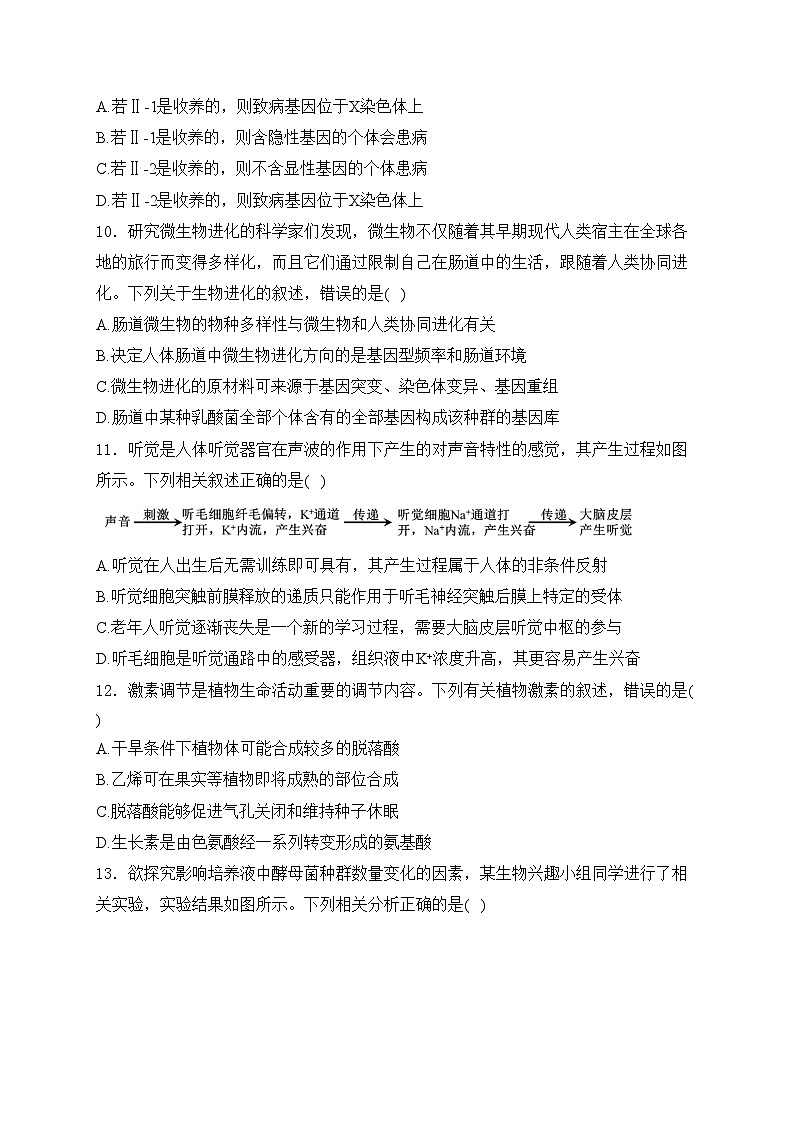 甘肃省酒泉市2024届高三下学期3月月考生物试卷(含答案)第3页