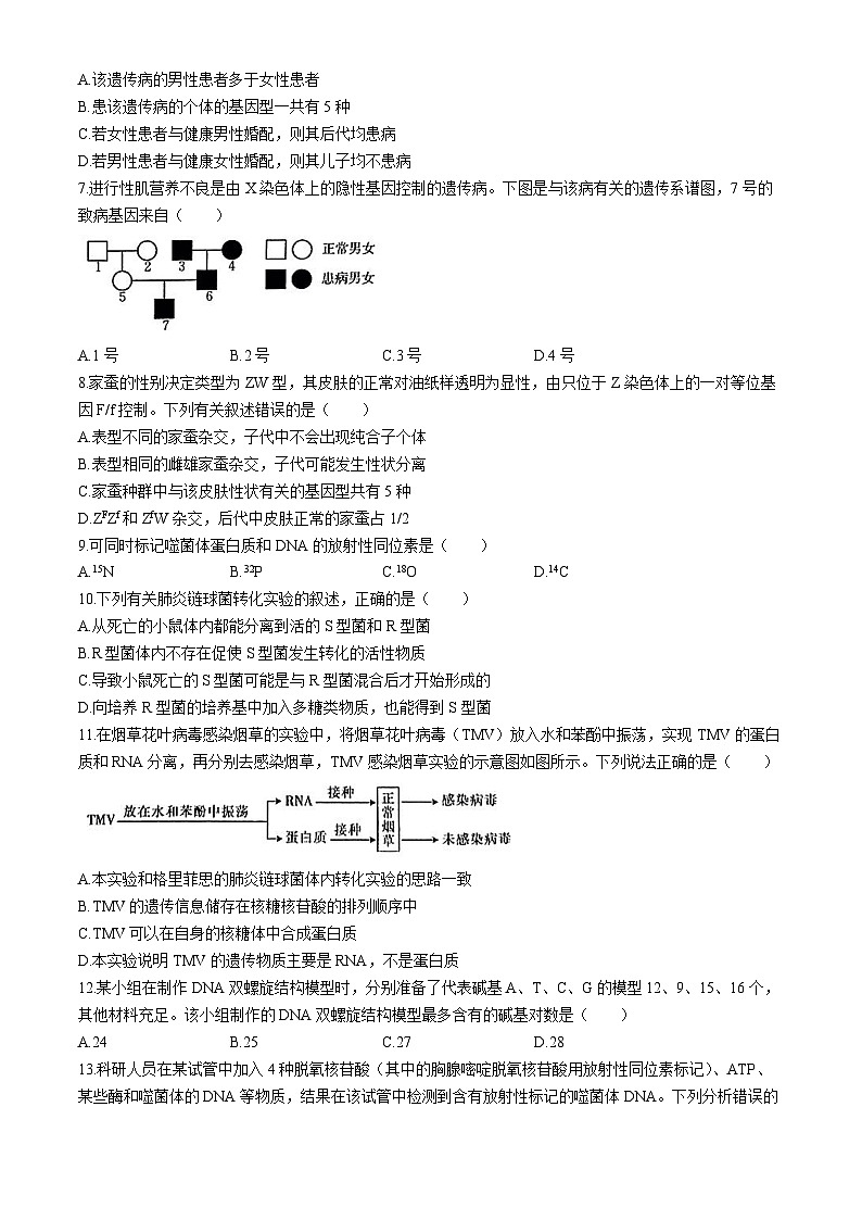 河南省创新发展联盟2023-2024学年高一下学期4月期中考试生物试卷（Word版附解析）第2页