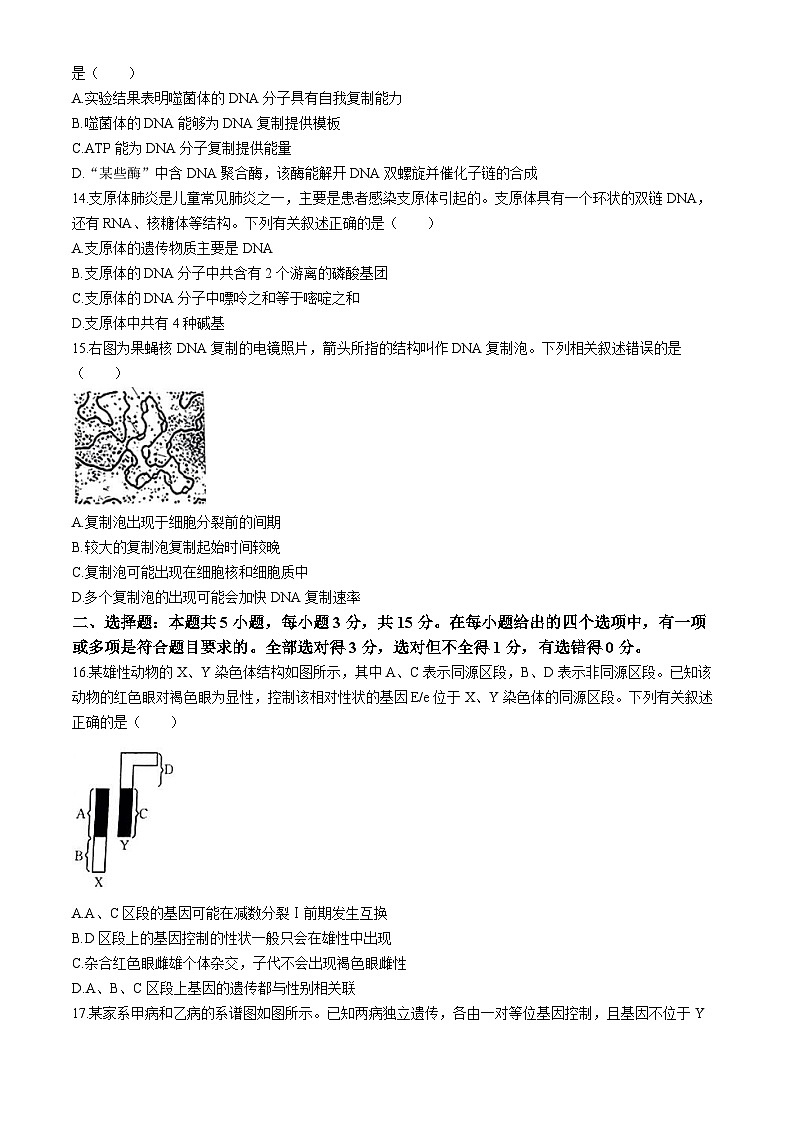 河南省创新发展联盟2023-2024学年高一下学期4月期中考试生物试卷（Word版附解析）第3页