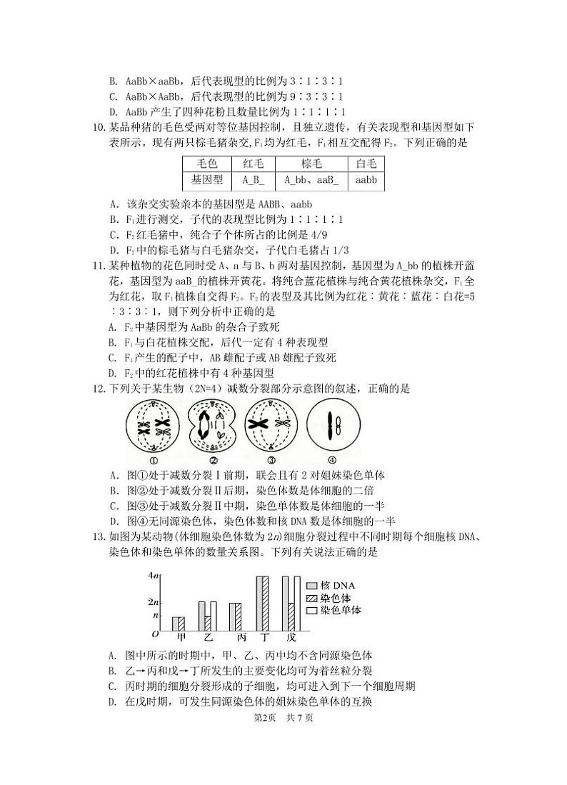 四川省绵阳南山中学2023-2024学年高一下学期期中考试生物试卷（PDF版附答案）02
