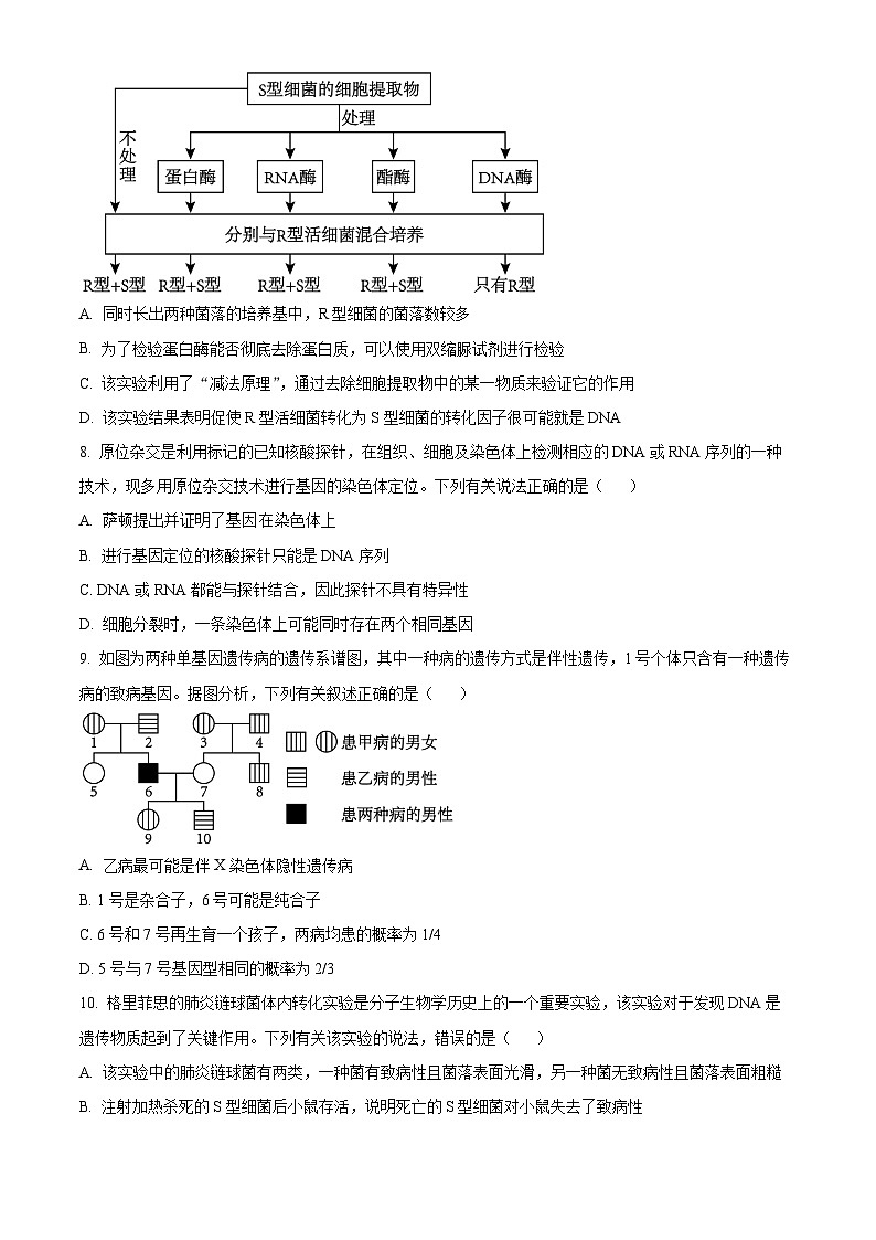 安徽省卓越县中联盟&皖豫名校联盟2023-2024学年高一下学期期中联考生物试卷（Word版附解析）03