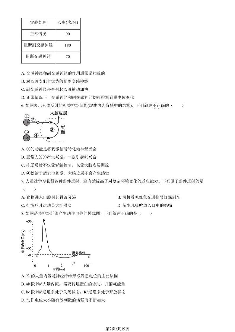2023 北京丰台高二上学期期中生物（B 卷）试卷第2页