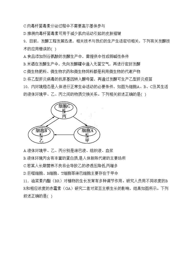 2024届高考生物挑战模拟卷 【重庆卷】(含答案)第3页