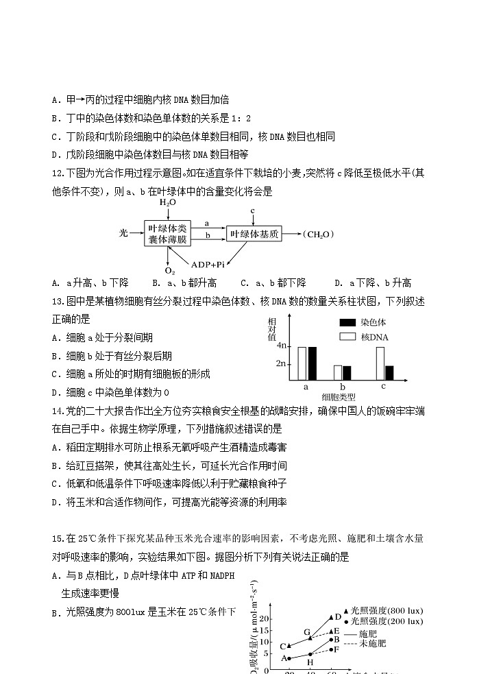 广东省江门市某校2023-2024学年高一下学期第一次质量检测生物试题03